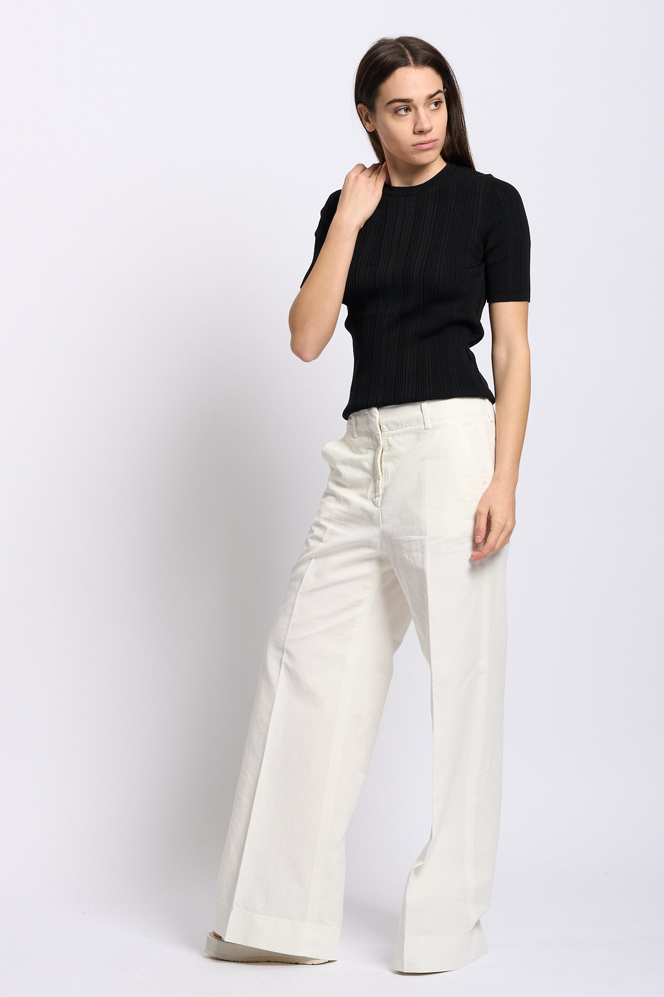 Purotatto Maglia Manica Corta Nero Donna-6
