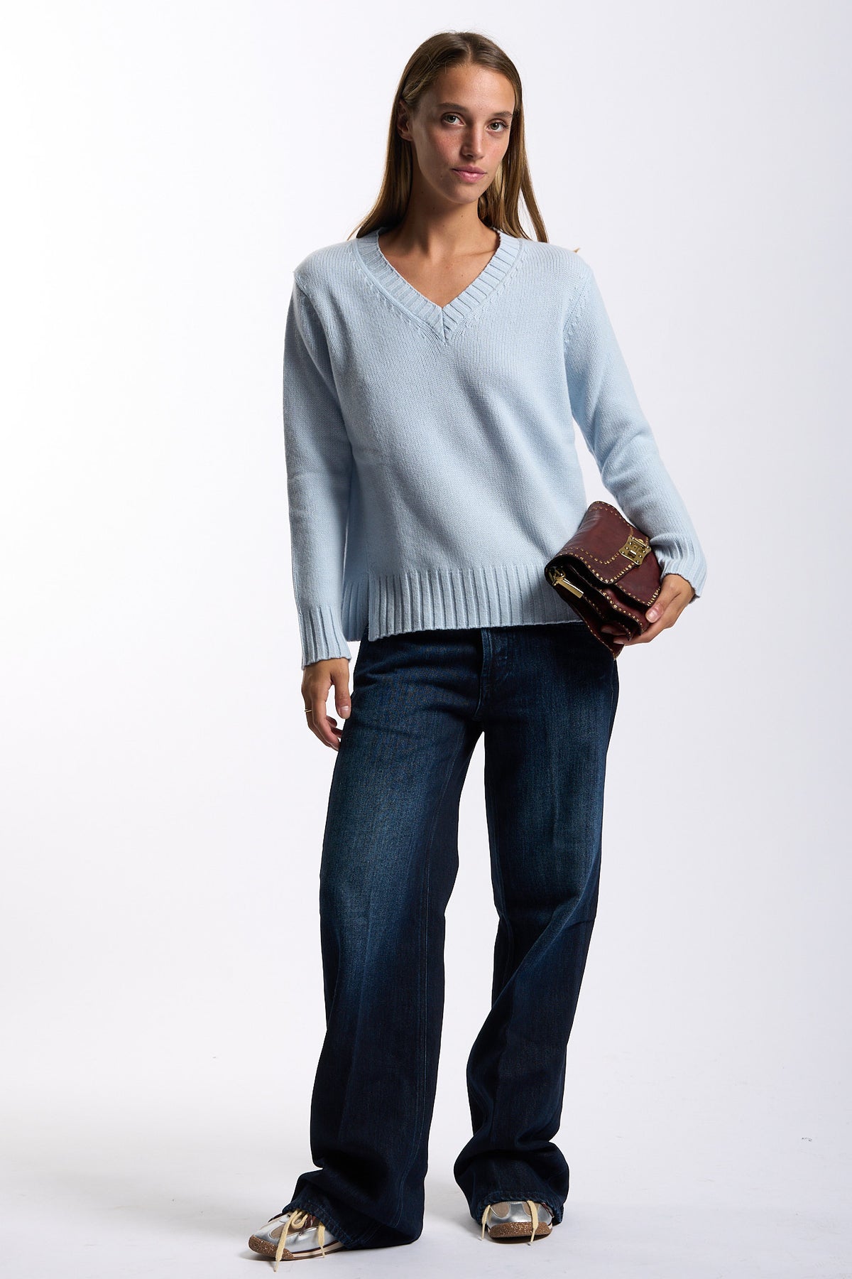 Purotatto Maglia Scollo V Nuvola Donna-2