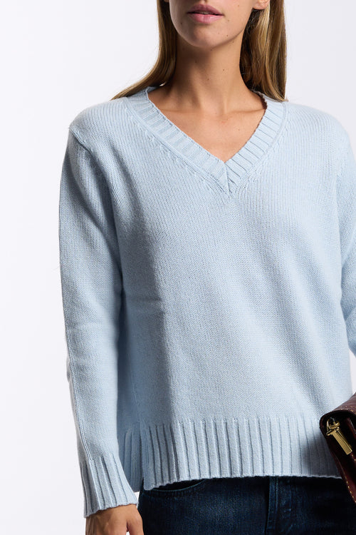 Purotatto Maglia Scollo V Nuvola Donna
