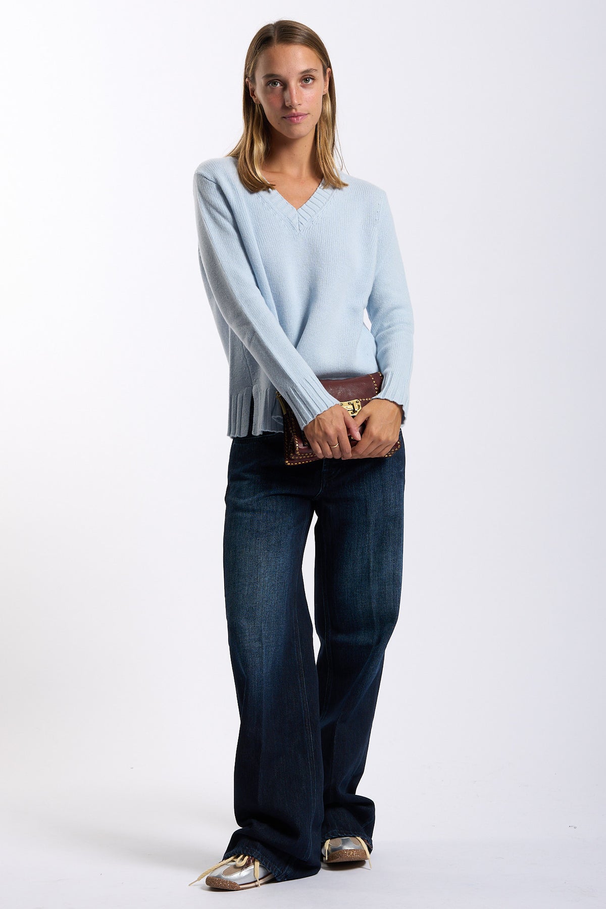 Purotatto Maglia Scollo V Nuvola Donna-4