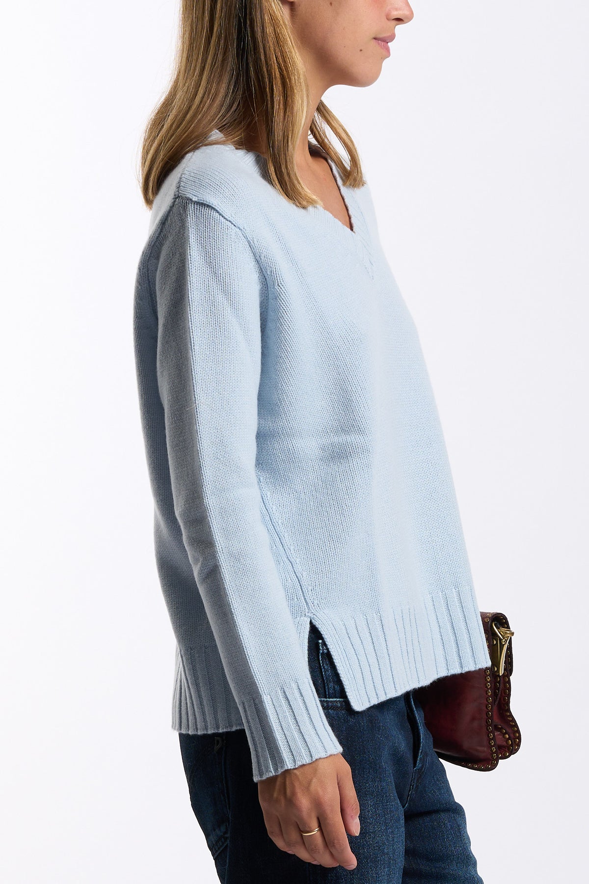 Purotatto Maglia Scollo V Nuvola Donna-5