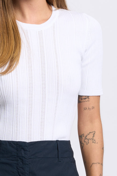 Purotatto Maglia a Manica Corta Bianco Donna-2