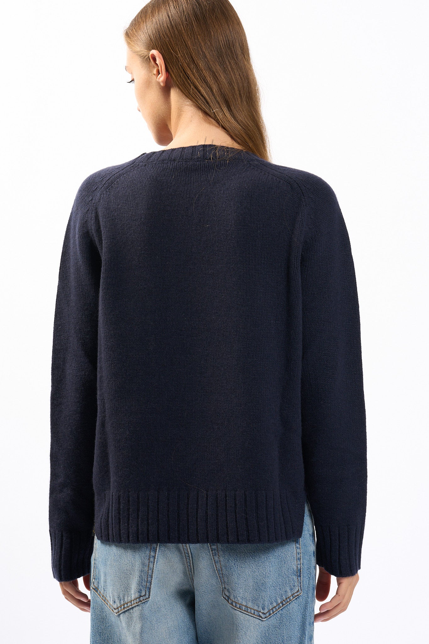 Purotatto Maglia in Cashmere Blu Donna-4