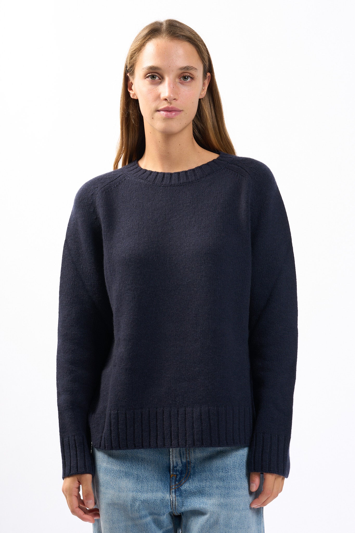 Purotatto Maglia in Cashmere Blu Donna-7