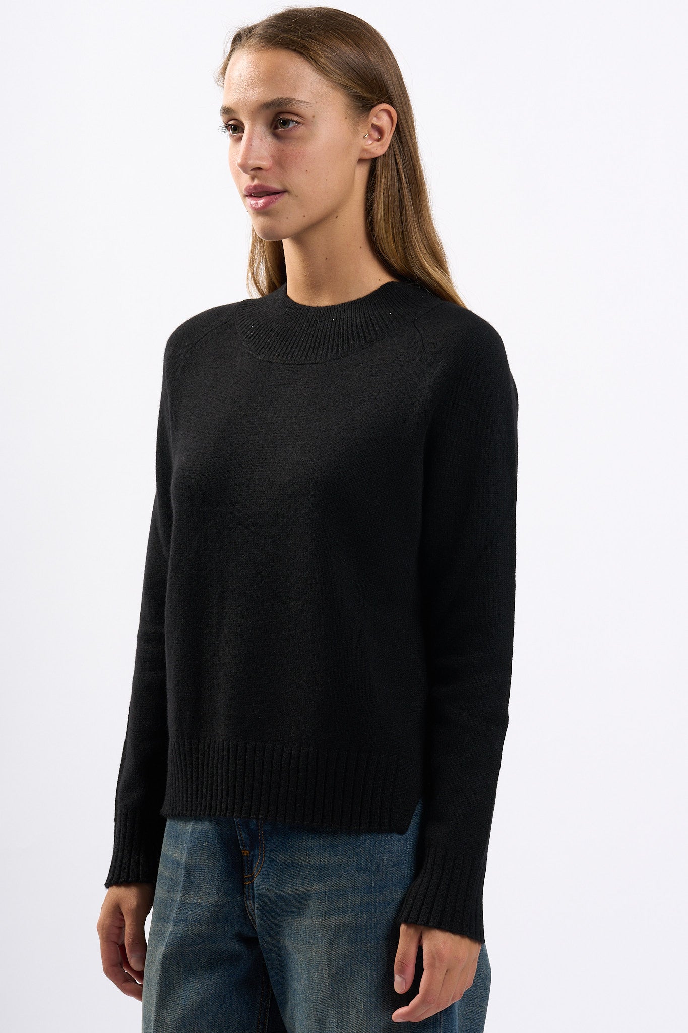 Purotatto Maglia in Cashmere Nero Donna-4