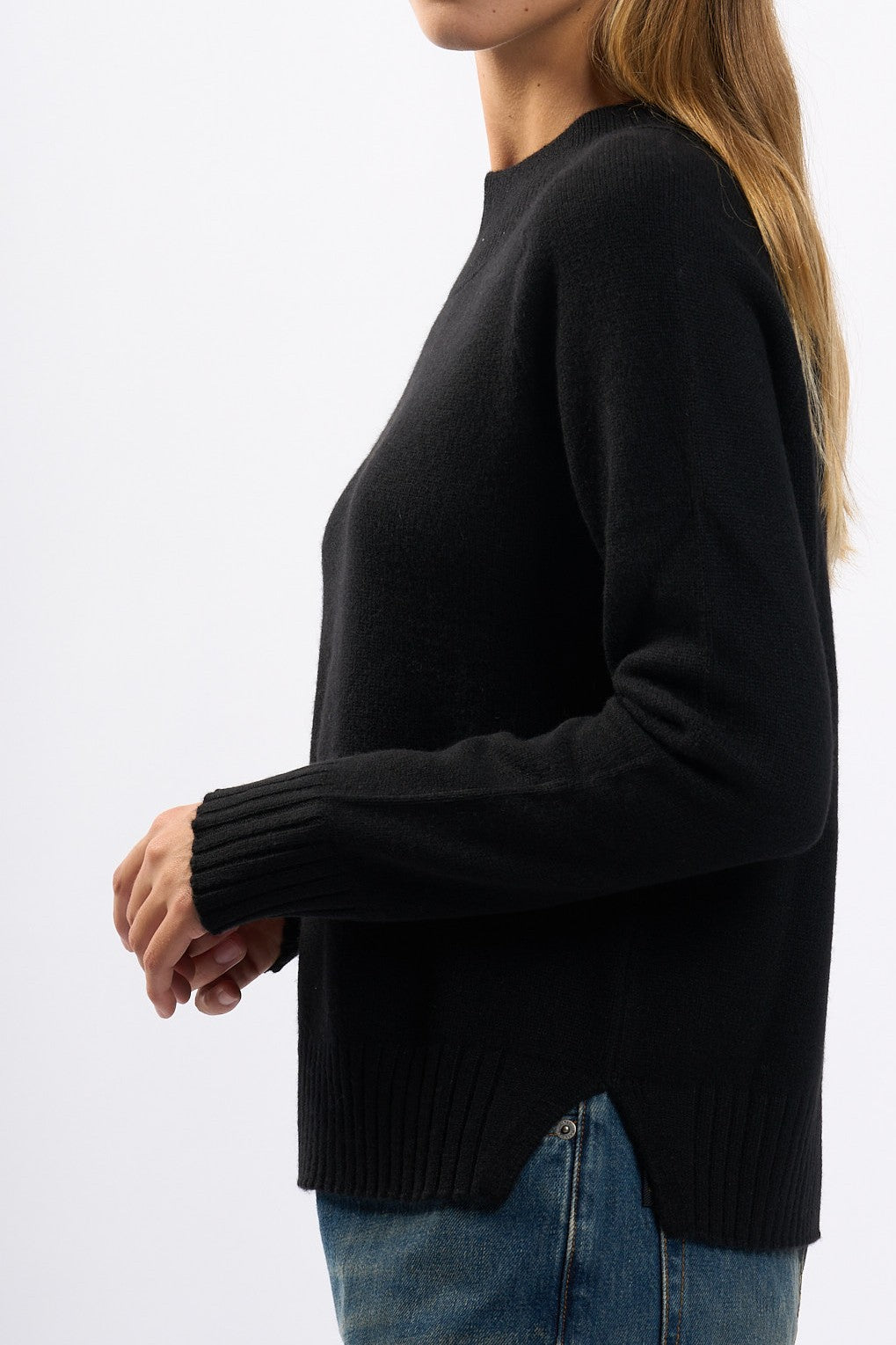 Purotatto Maglia in Cashmere Nero Donna-5