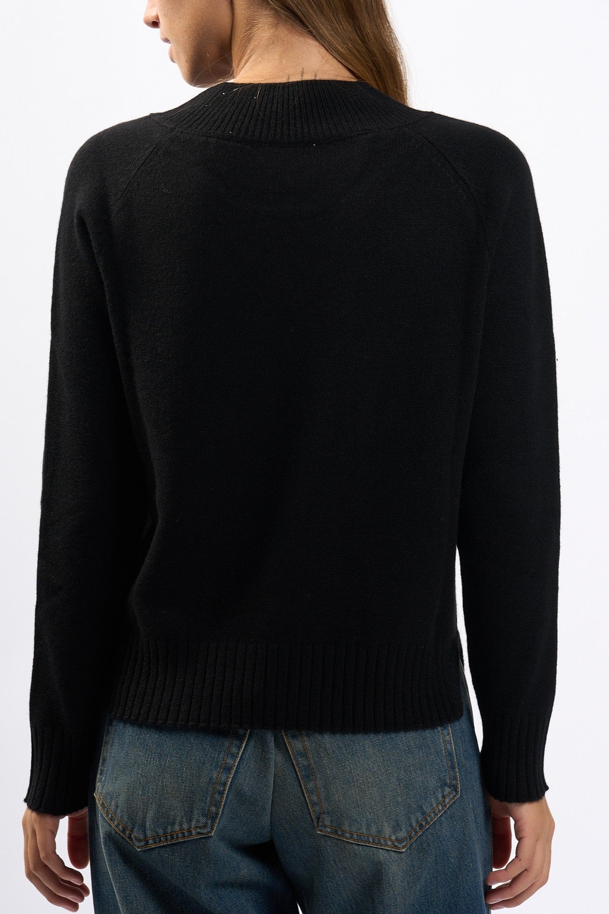 Purotatto Maglia in Cashmere Nero Donna-8