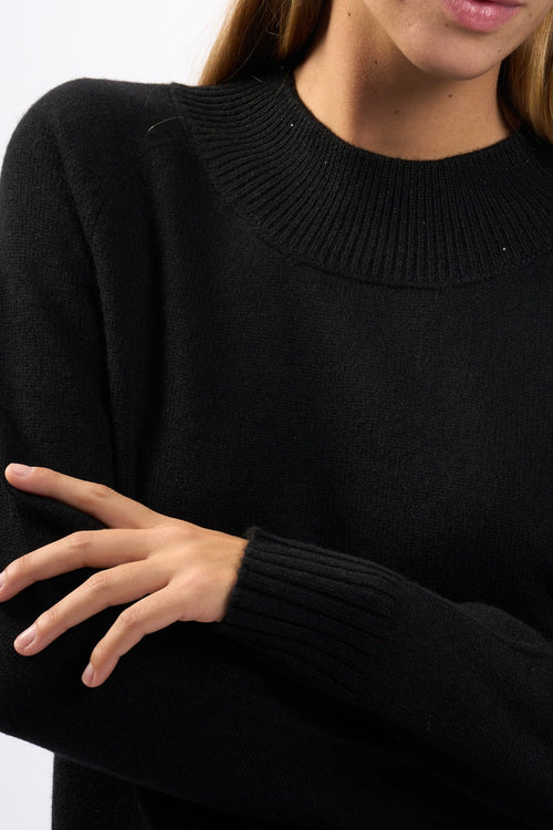 Purotatto Maglia in Cashmere Nero Donna-2