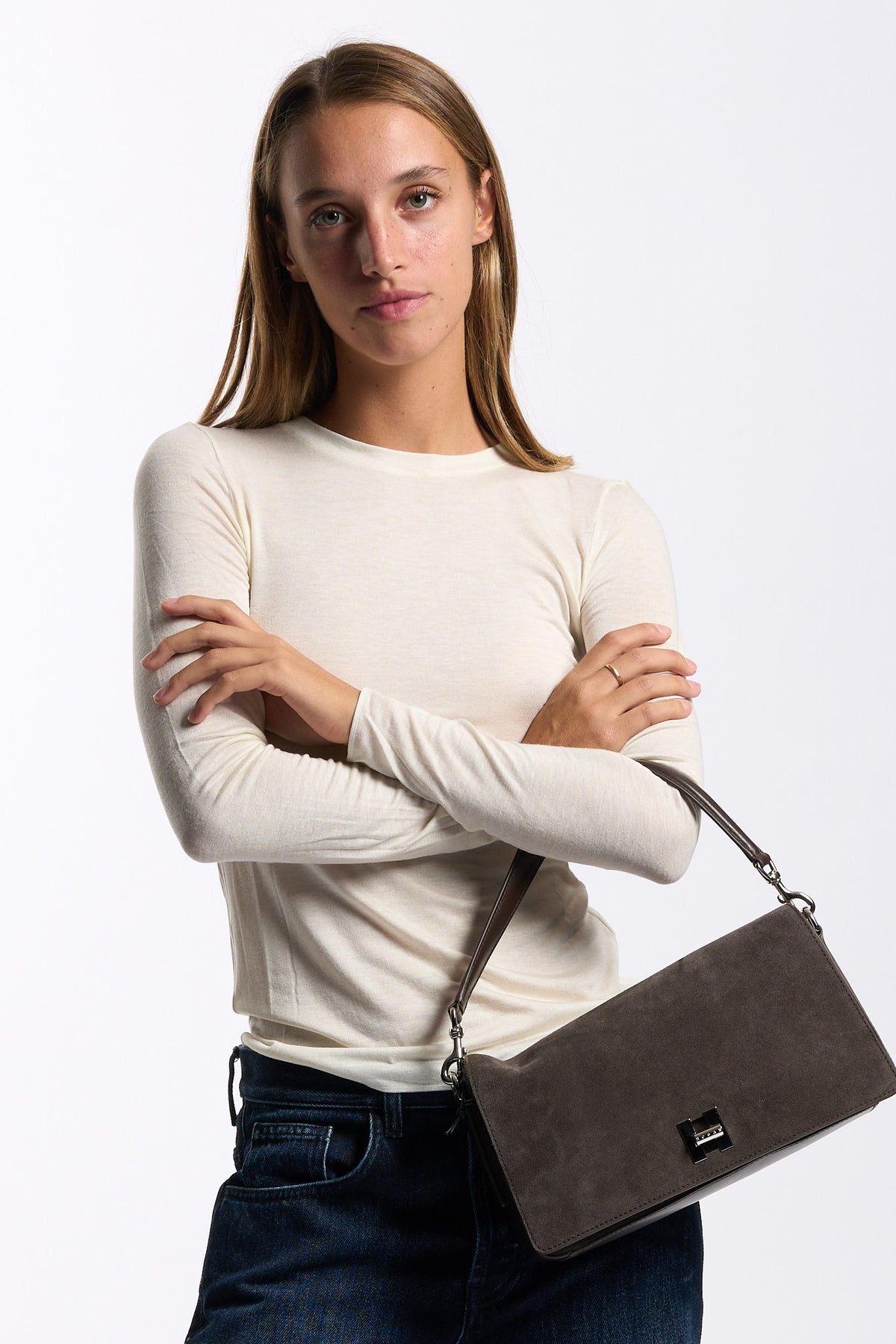 Purotatto T-shirt Manica Lunga Latte Donna-1