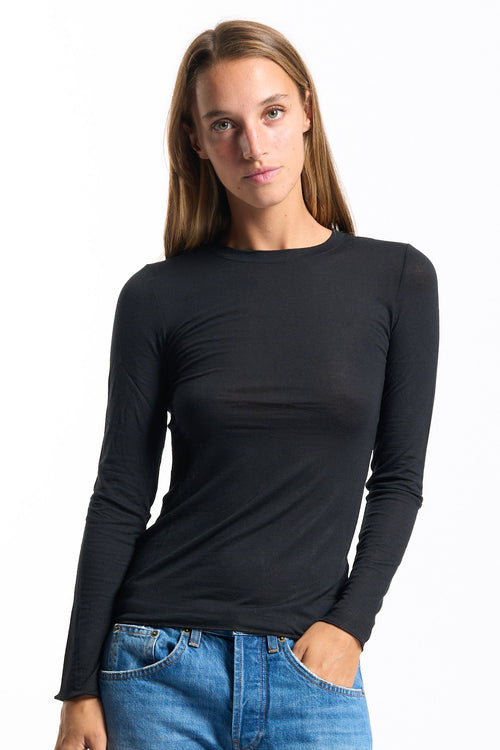 Purotatto T-shirt Manica Lunga Nero Donna