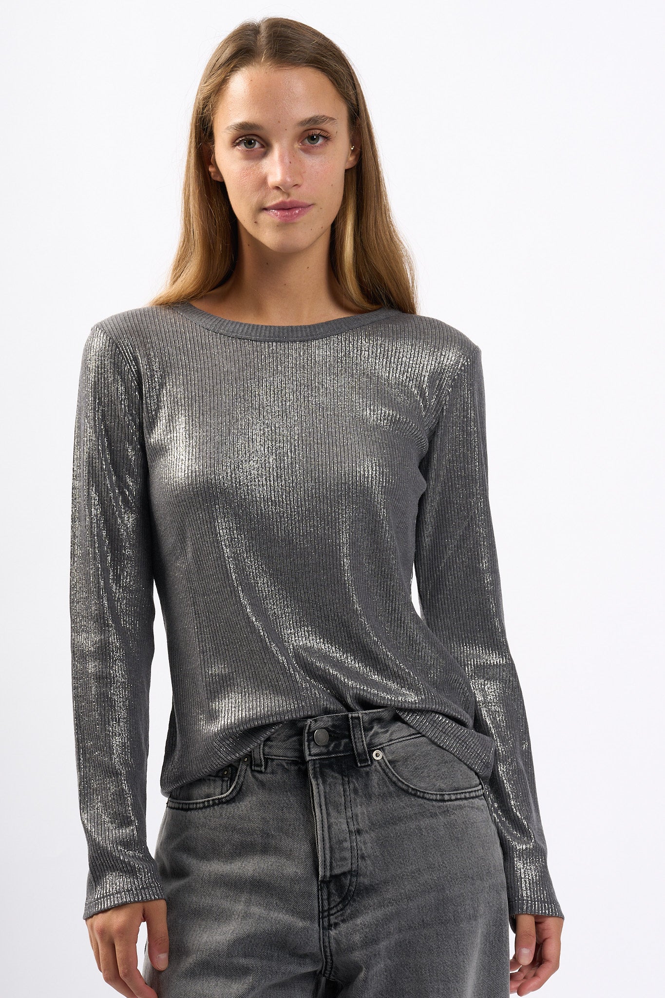 Purotatto T-shirt Metallizzata Silver Donna-1