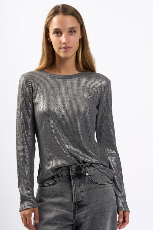 Purotatto T-shirt Metallizzata Silver Donna