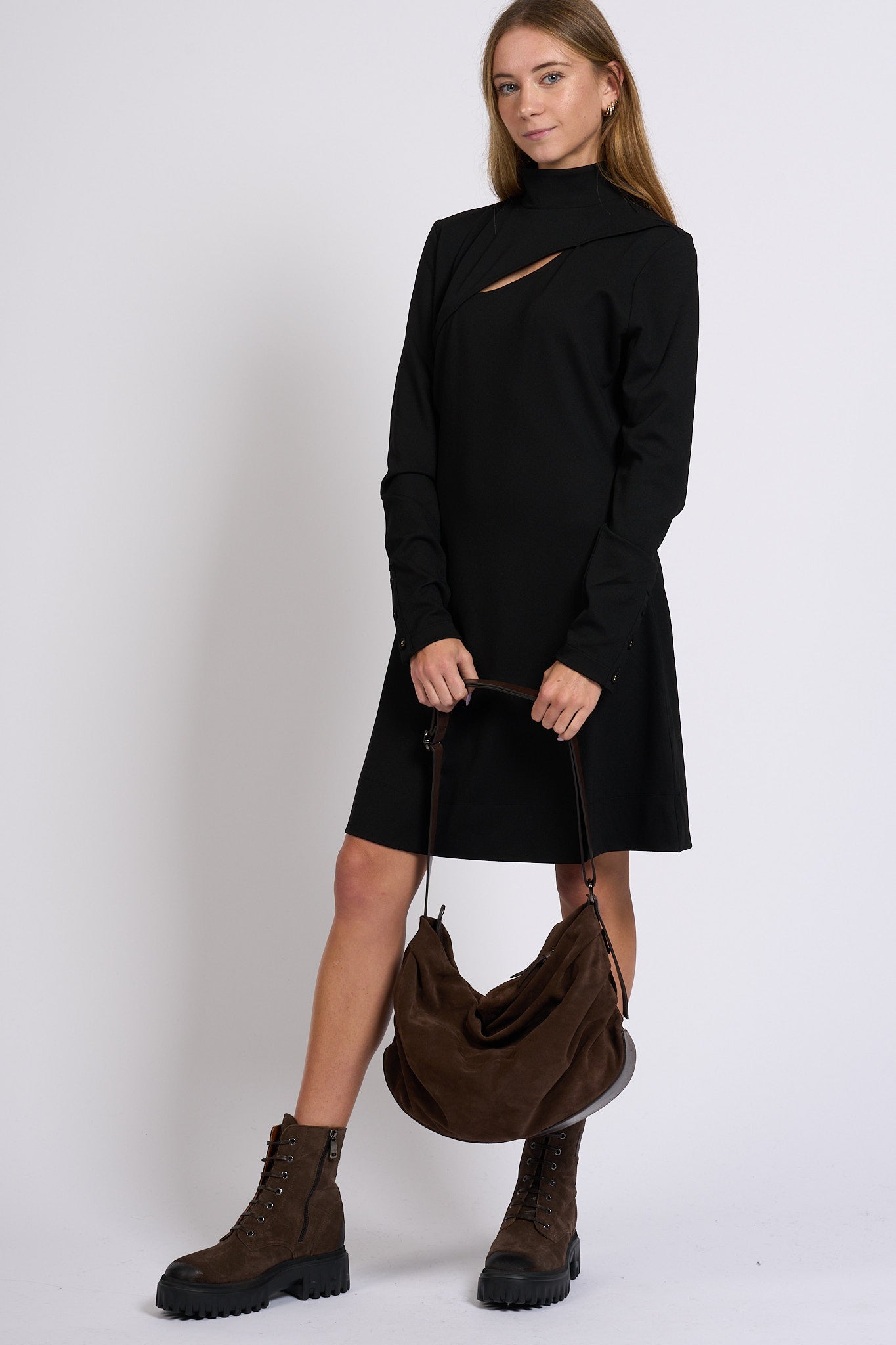 Reptile's house Borsa A Spalla Camoscio Moro Donna-5