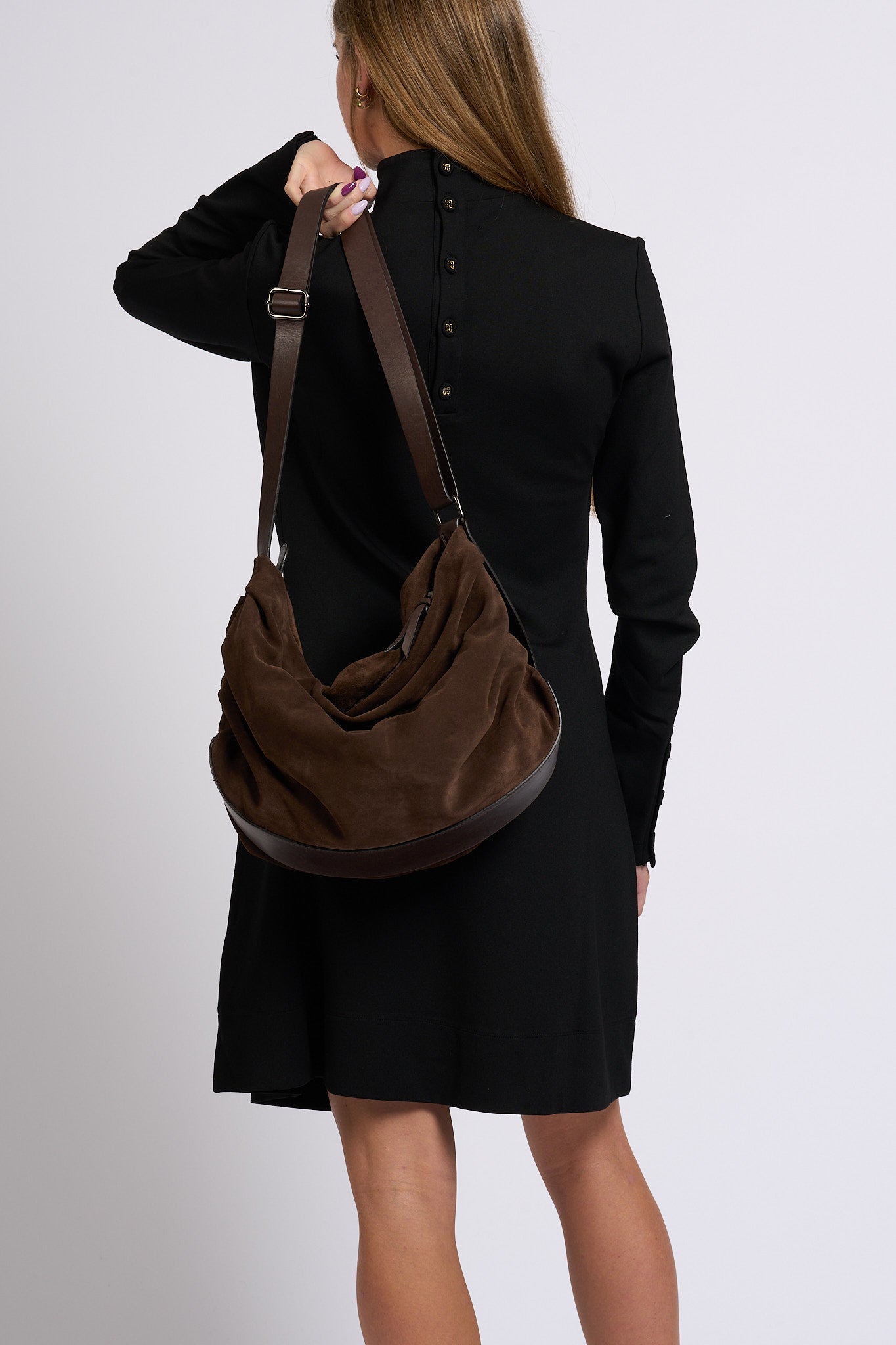 Reptile's house Borsa A Spalla Camoscio Moro Donna-6