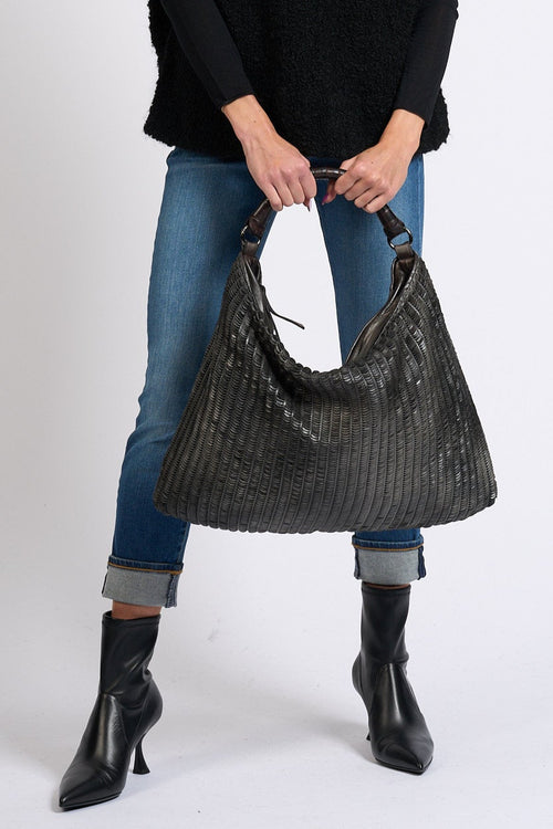 Reptile's house Borsa Grande Laserata Acciaio Donna