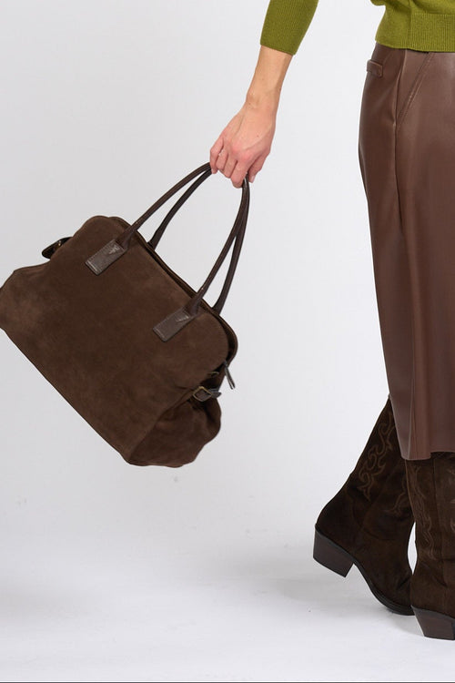 Reptile's house Borsa Manici Camoscio Moro Donna