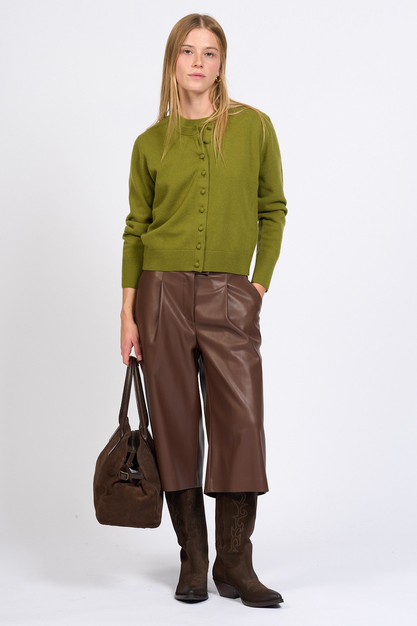 Reptile's house Borsa Manici Camoscio Moro Donna-3