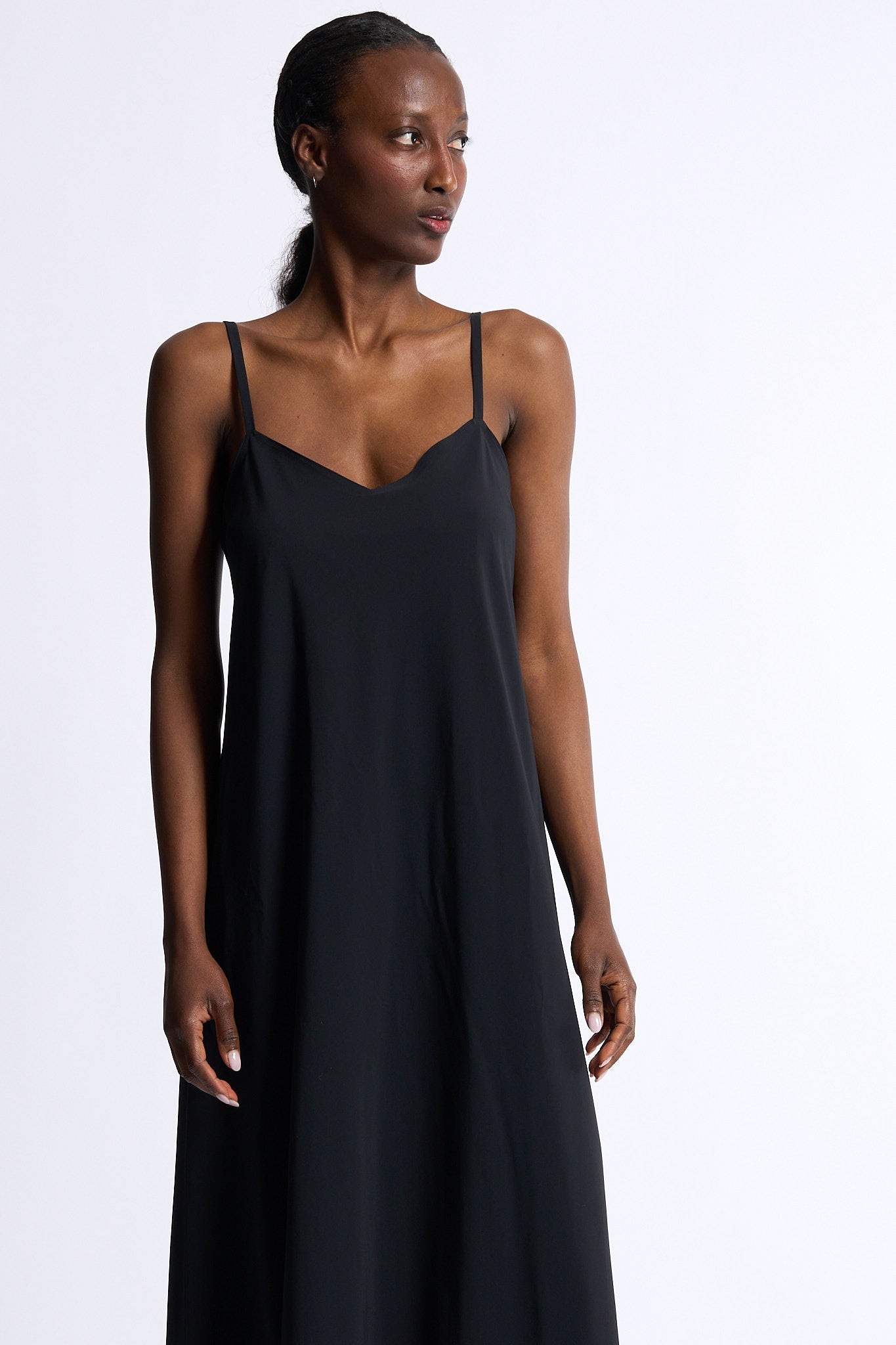 Rrd Abito Lungo Nero Donna-5