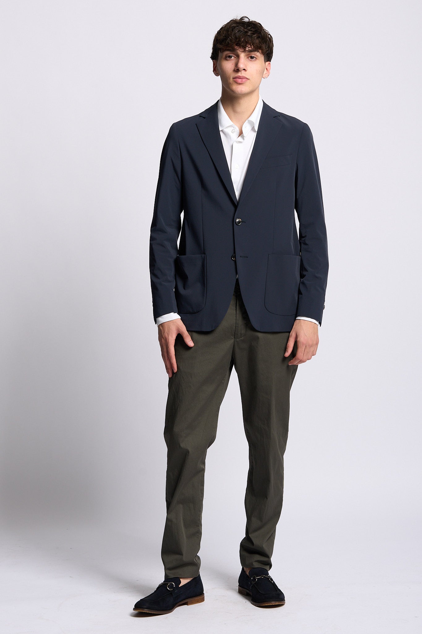 Rrd Blazer in Tessuto Tecnico Blu Uomo-7