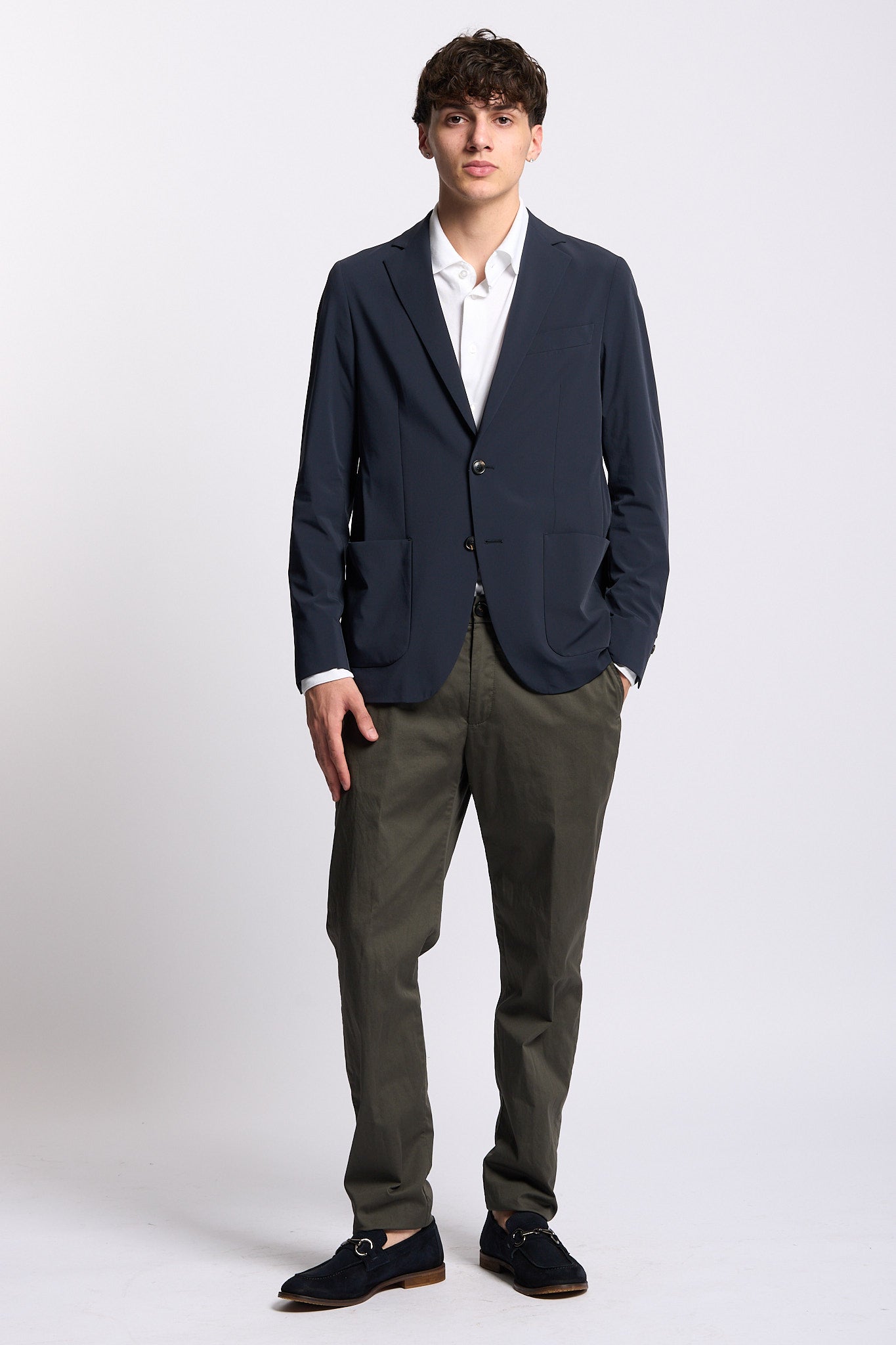 Rrd Blazer in Tessuto Tecnico Blu Uomo-2
