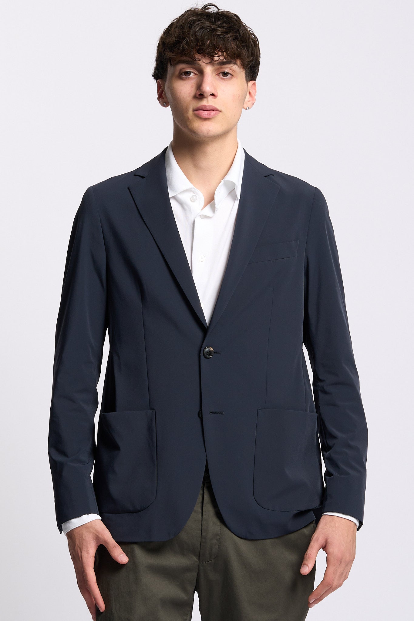 Rrd Blazer in Tessuto Tecnico Blu Uomo-1