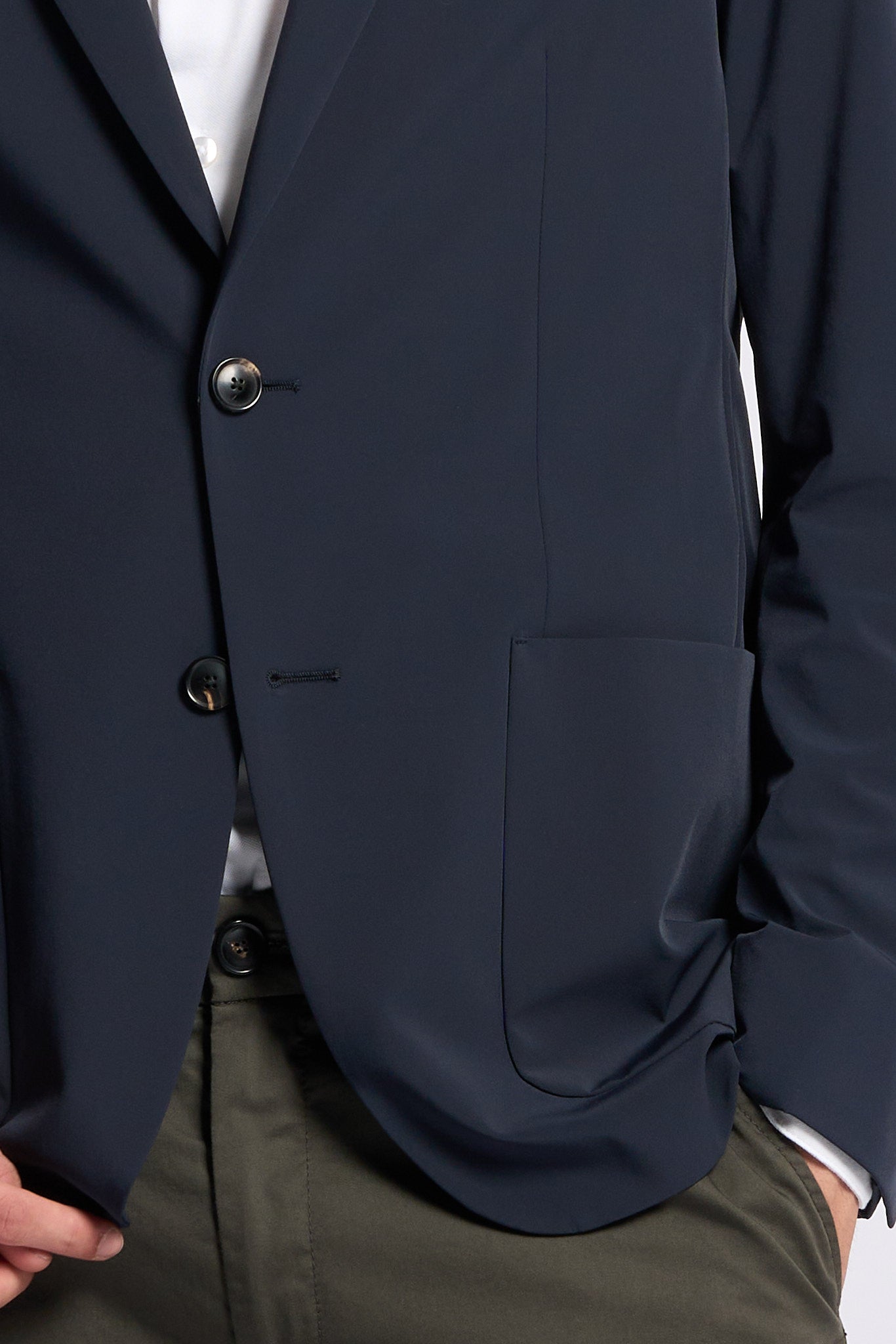 Rrd Blazer in Tessuto Tecnico Blu Uomo-4