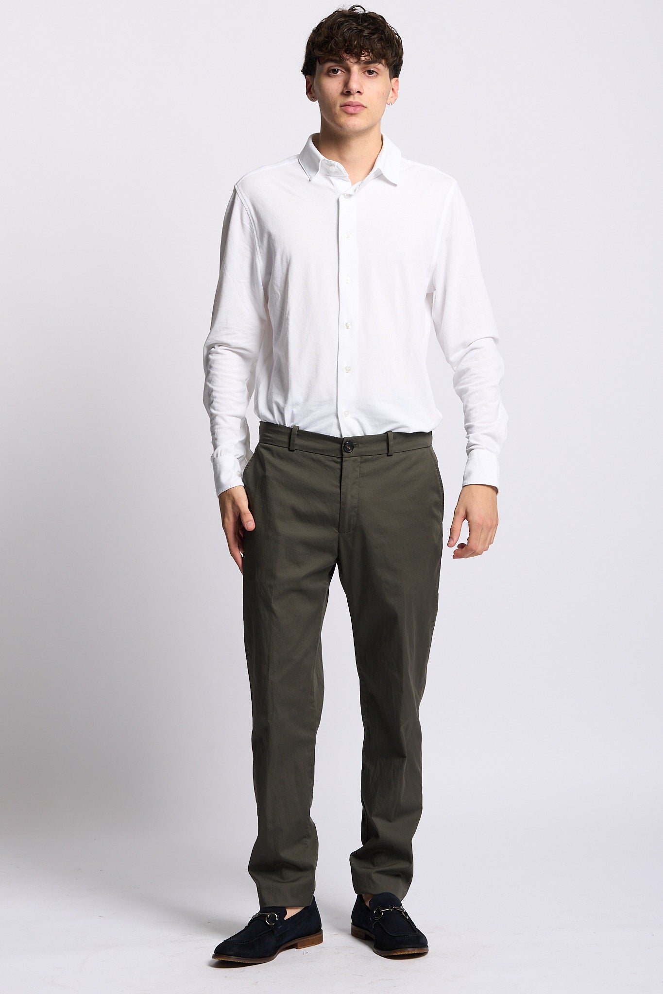 Rrd Camicia Cotone Tecnico Bianco Uomo-3