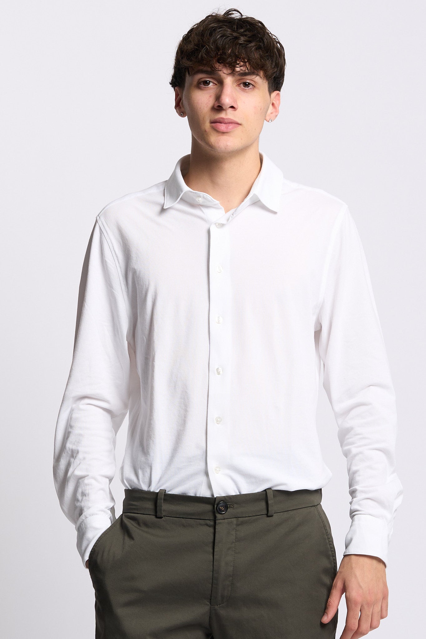Rrd Camicia Cotone Tecnico Bianco Uomo-2