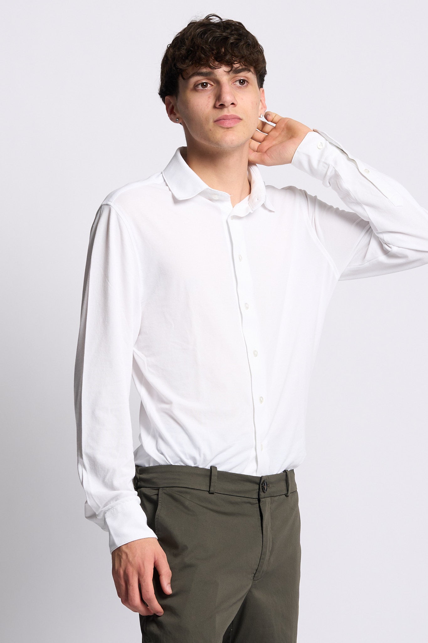 Rrd Camicia Cotone Tecnico Bianco Uomo-1