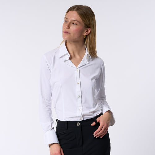 Rrd Camicia Oxford Tecnica Bianco Donna elasticizzata
