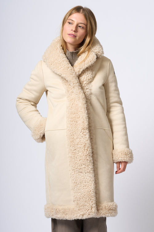 Rrd Cappotto Lungo Ecomontone Panna Donna-2