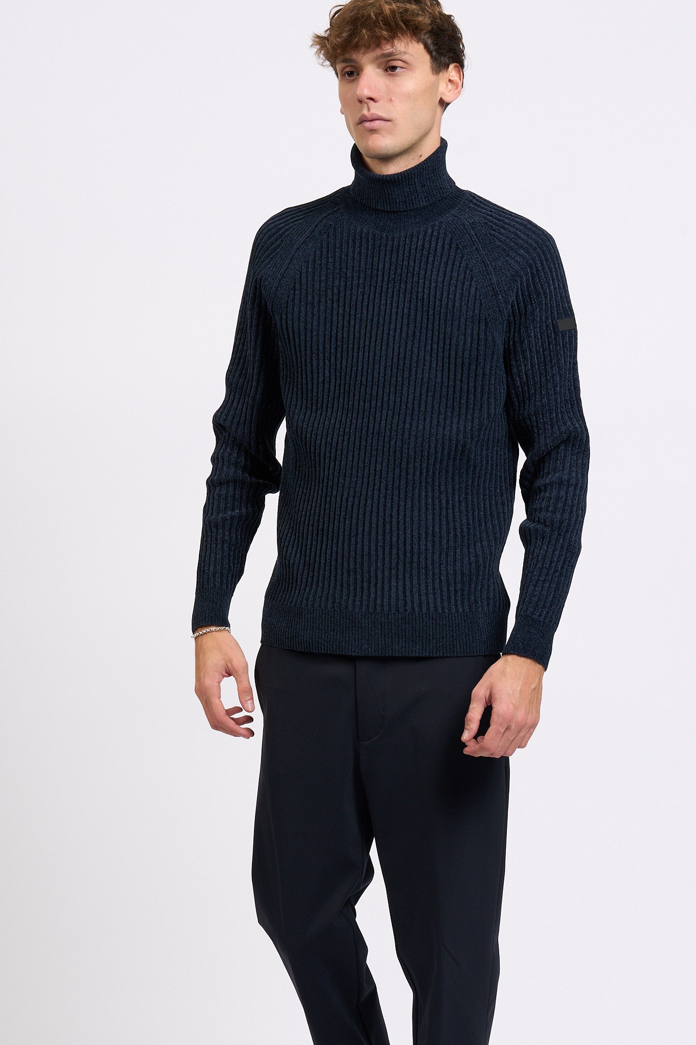 Rrd Dolcevita Ciniglia Blu nero Uomo-3
