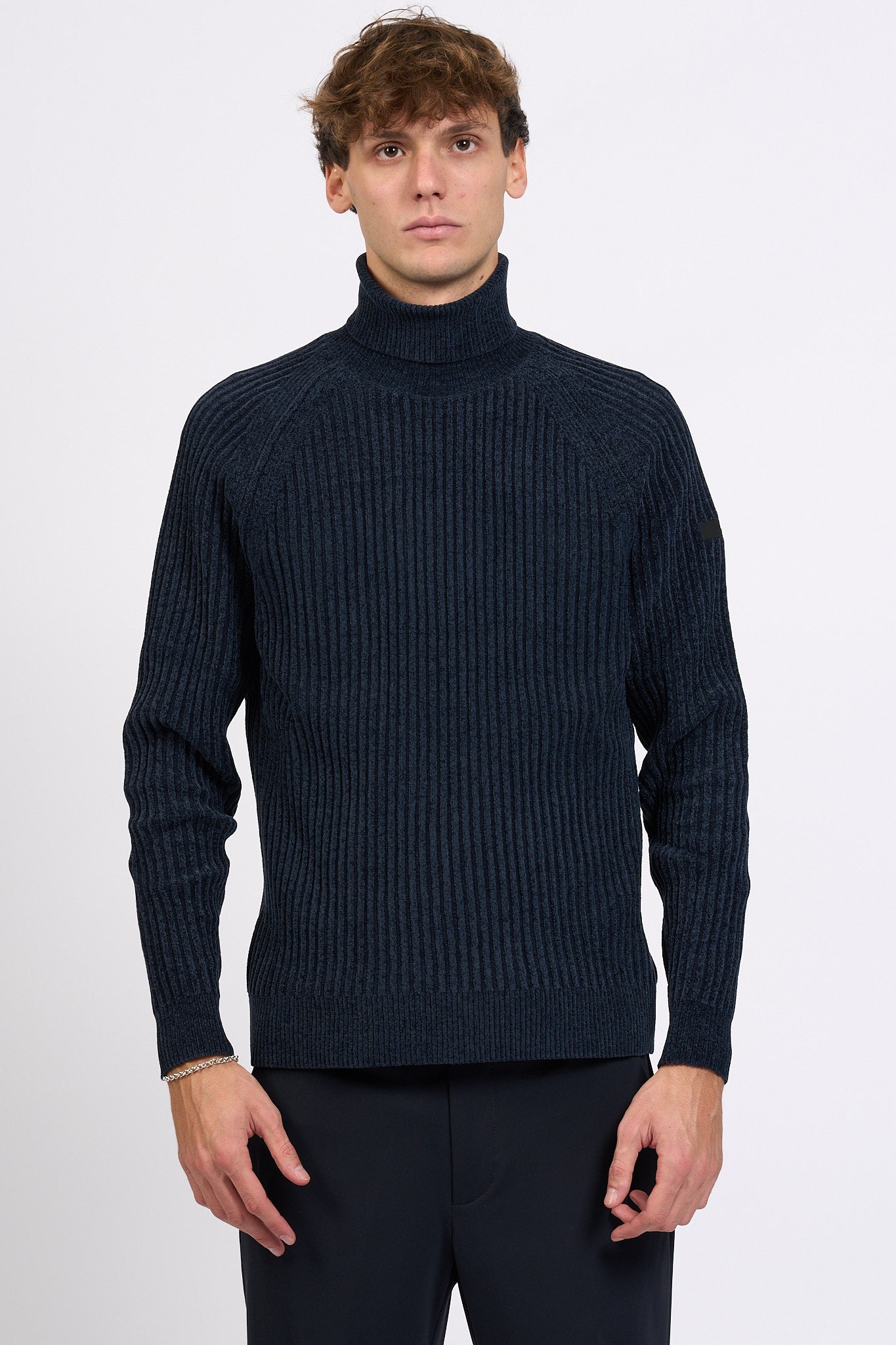 Rrd Dolcevita Ciniglia Blu nero Uomo-4