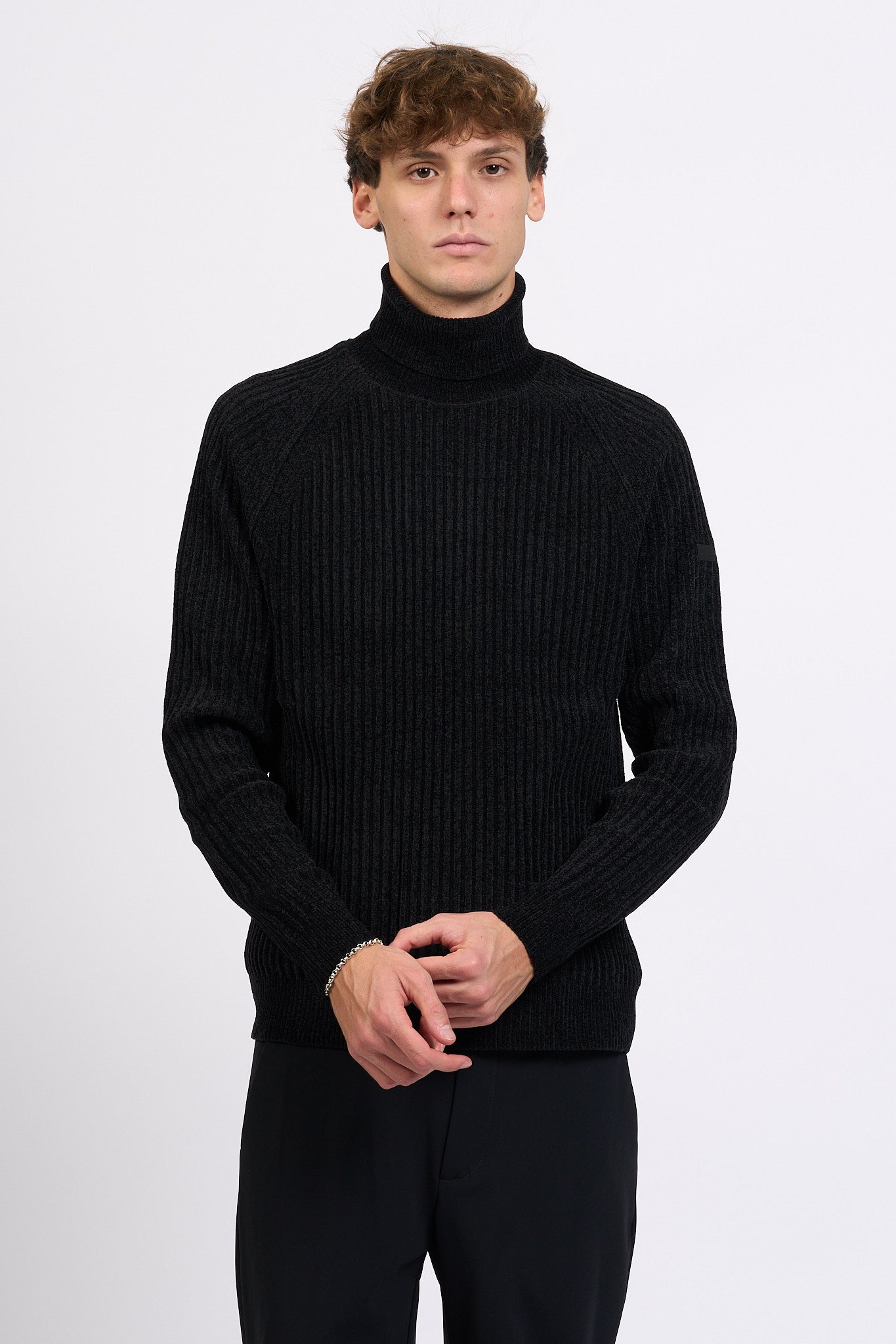 Rrd Dolcevita Ciniglia Nero Uomo-1