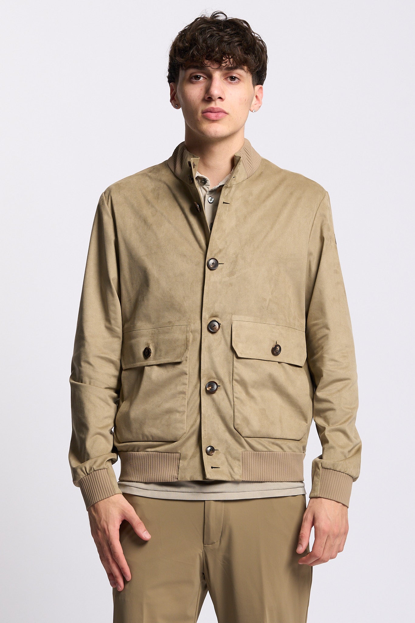 Rrd Giacca in Eco Suede Tabacco Uomo-1