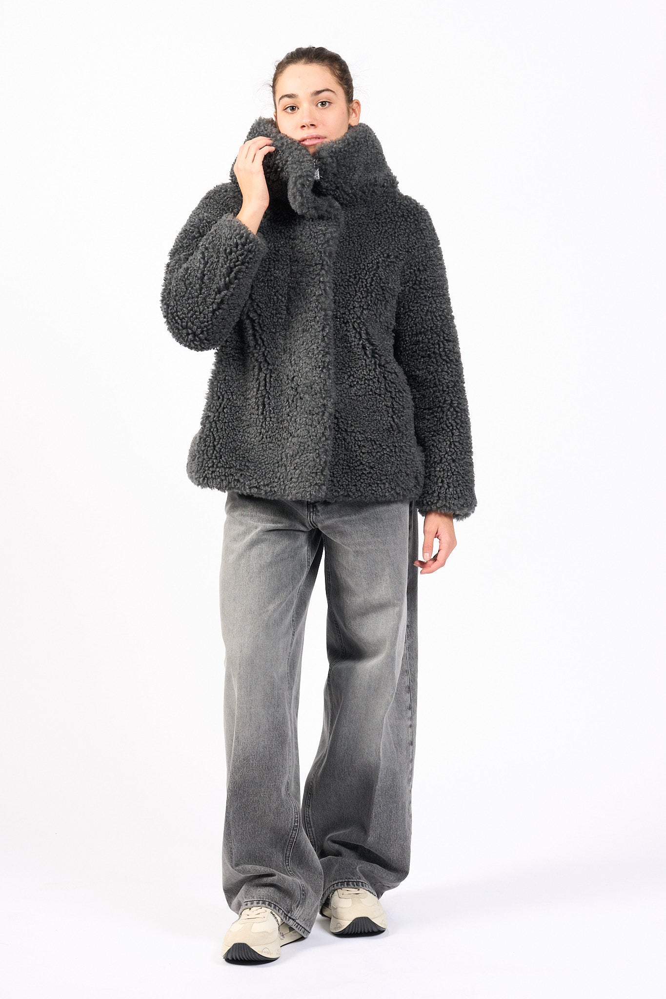 Rrd Giaccone Hybrid Con Cappuccio Verde Donna-1