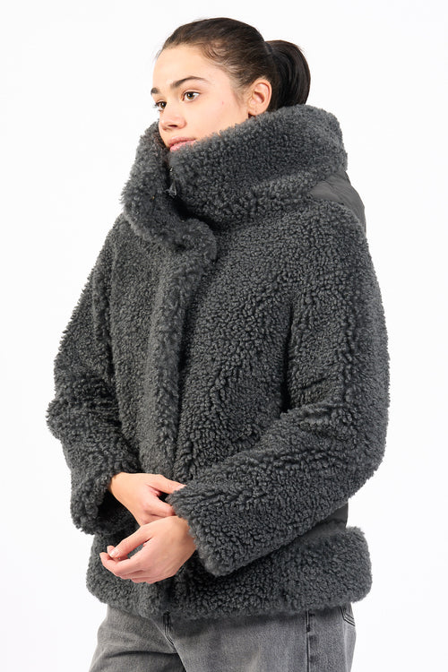 Rrd Giaccone Hybrid Con Cappuccio Verde Donna-2