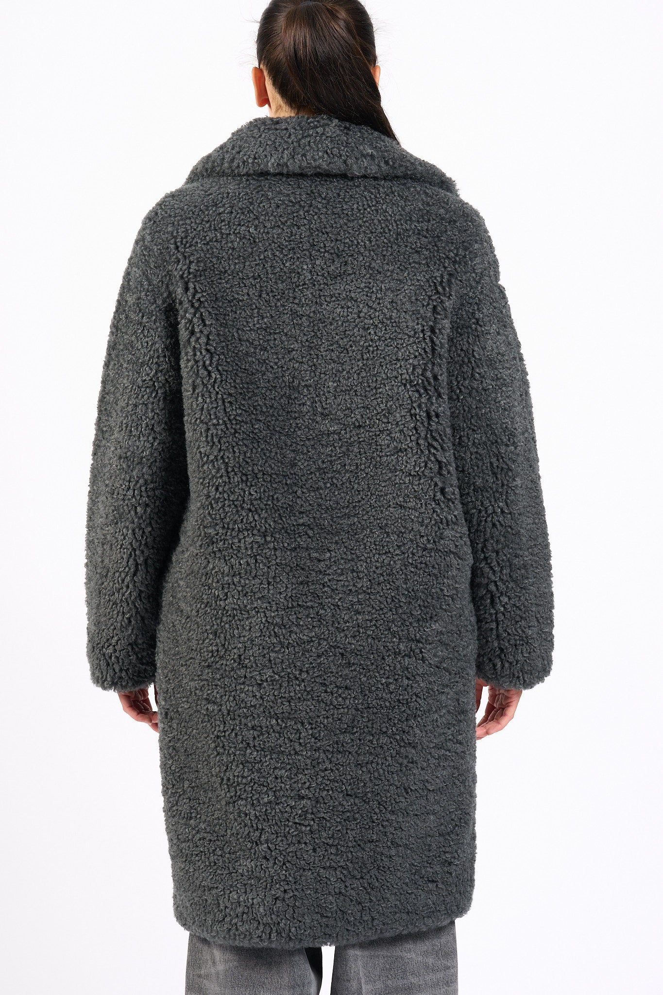 Rrd Giaccone Lamb Coat Verde scuro Donna-7