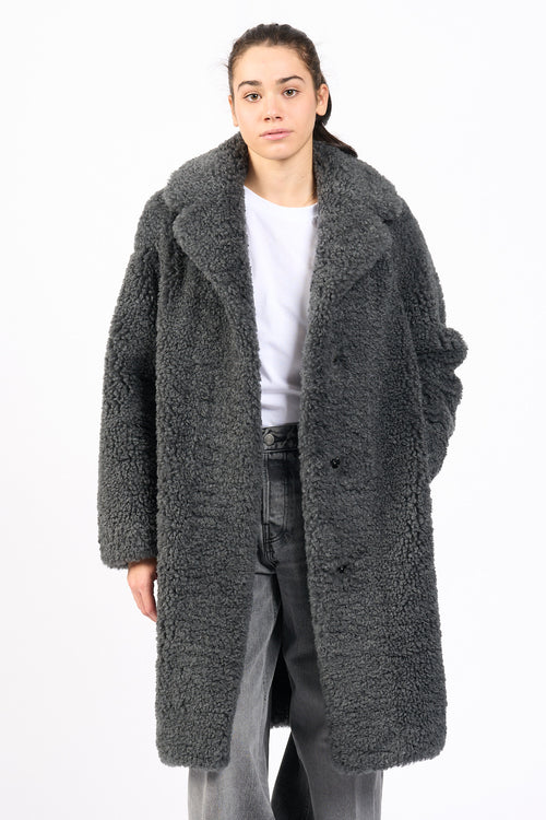 Rrd Giaccone Lamb Coat Verde scuro Donna