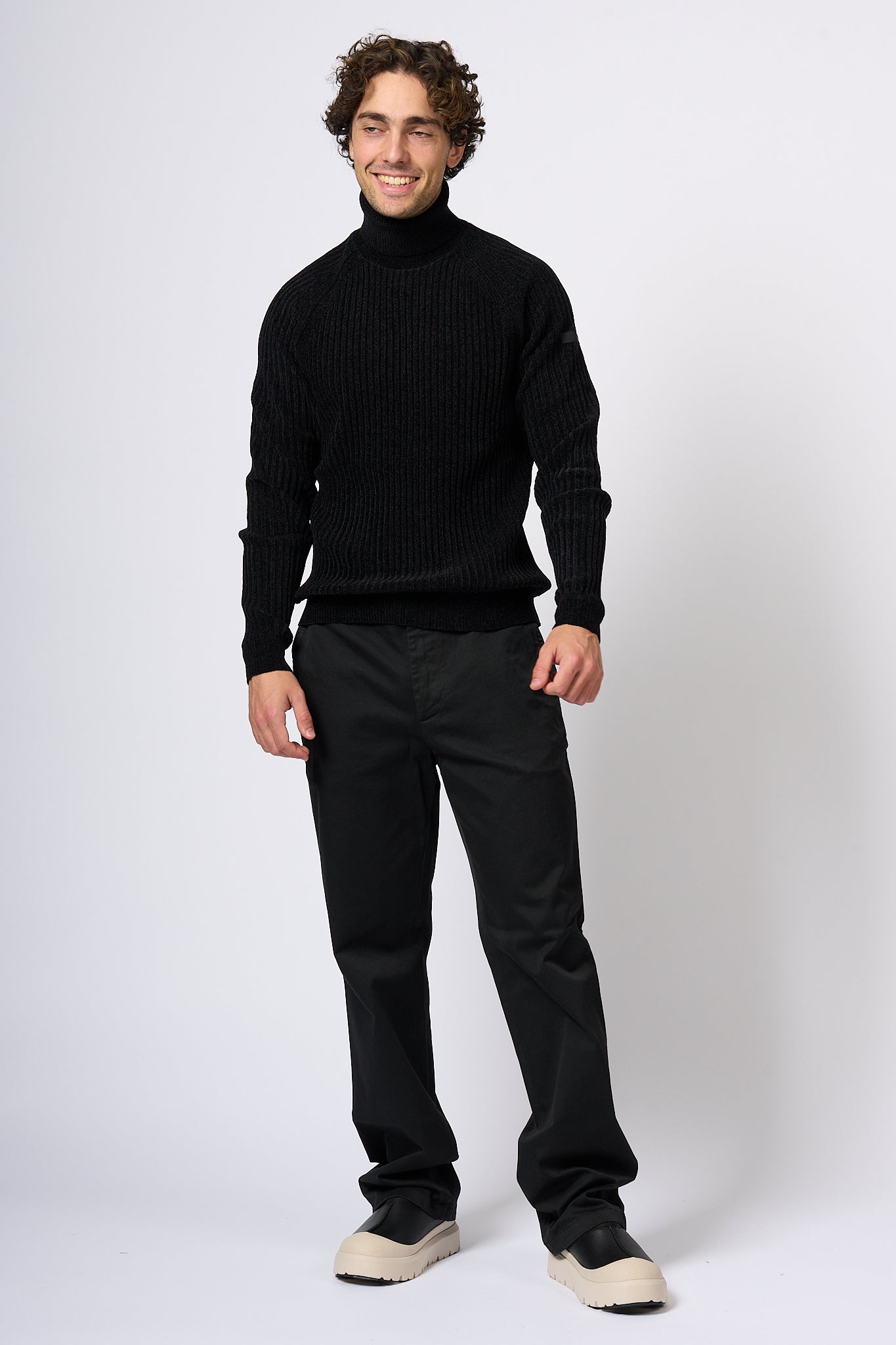 Rrd Black Turtleneck Sweater Men-2