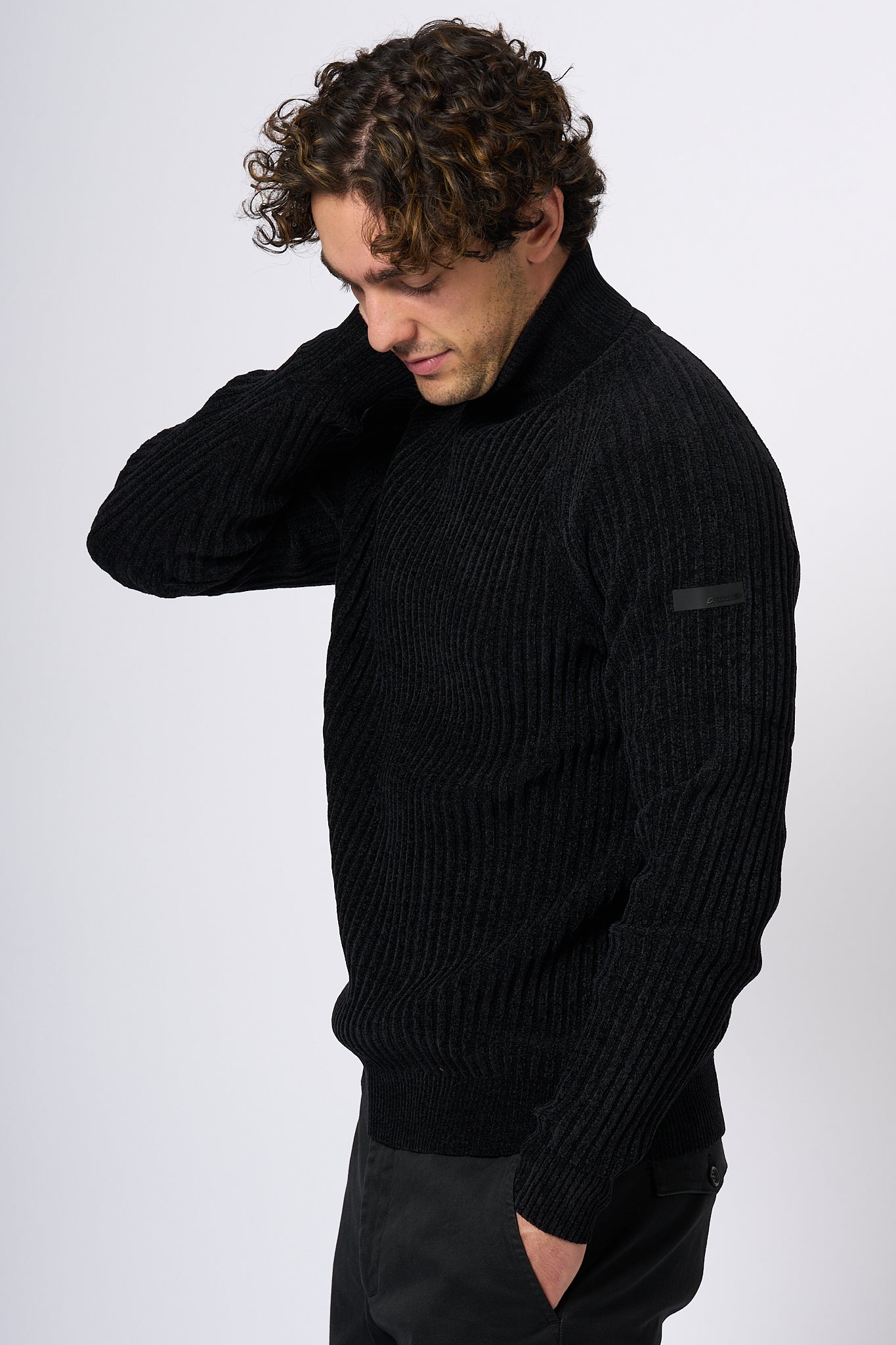 Rrd Black Turtleneck Sweater Men-1