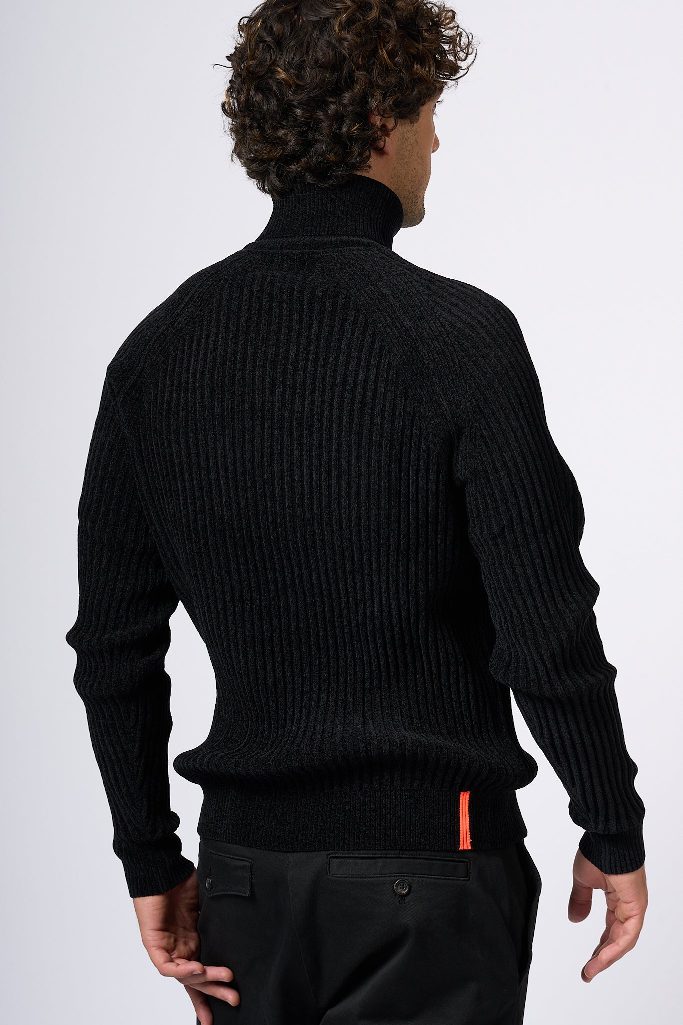 Rrd Black Turtleneck Sweater Men-7