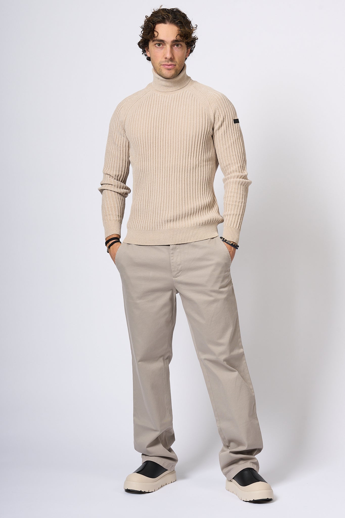 Rrd Turtleneck Sweater Sand Men-2