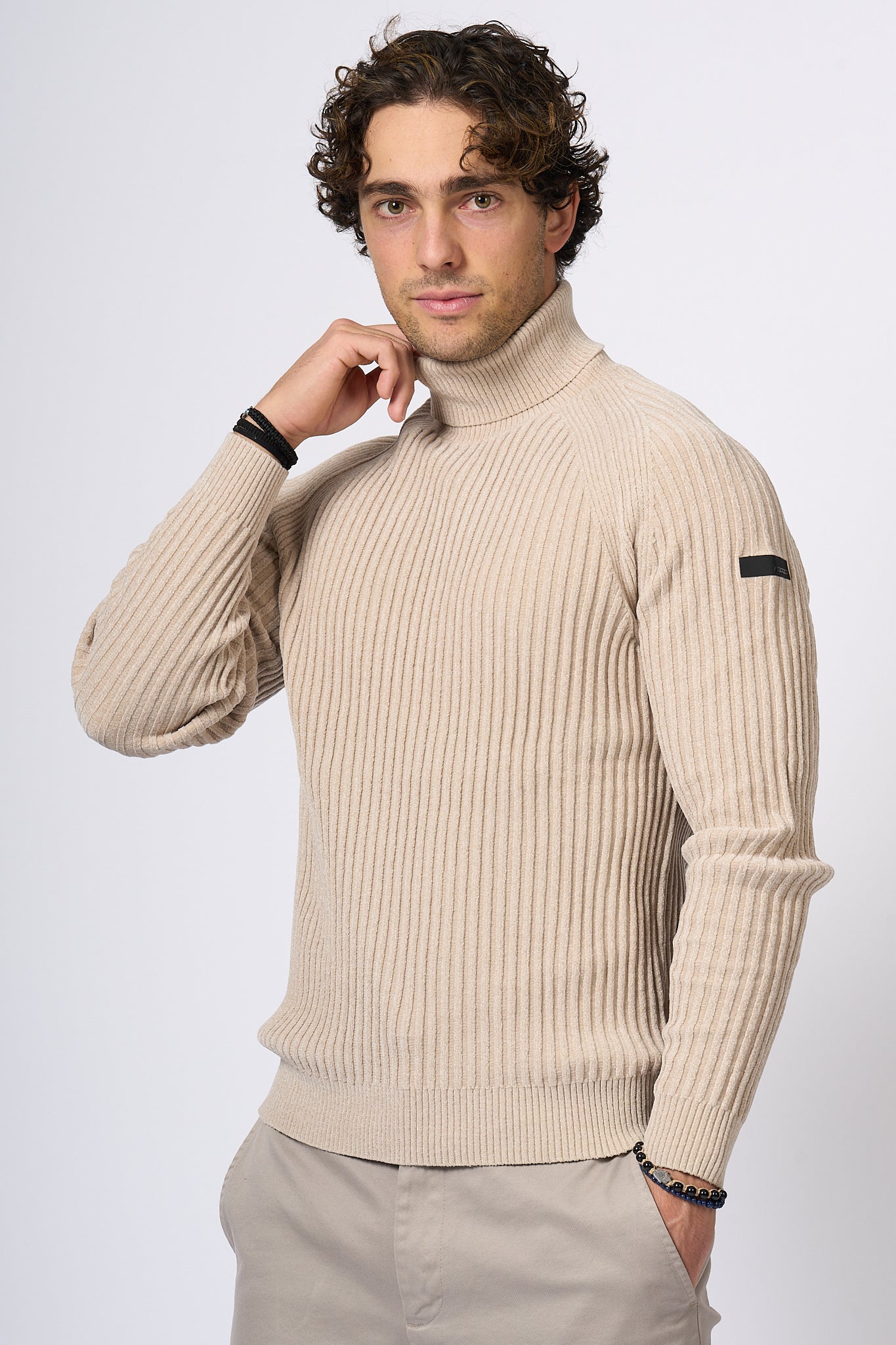 Rrd Turtleneck Sweater Sand Men-1