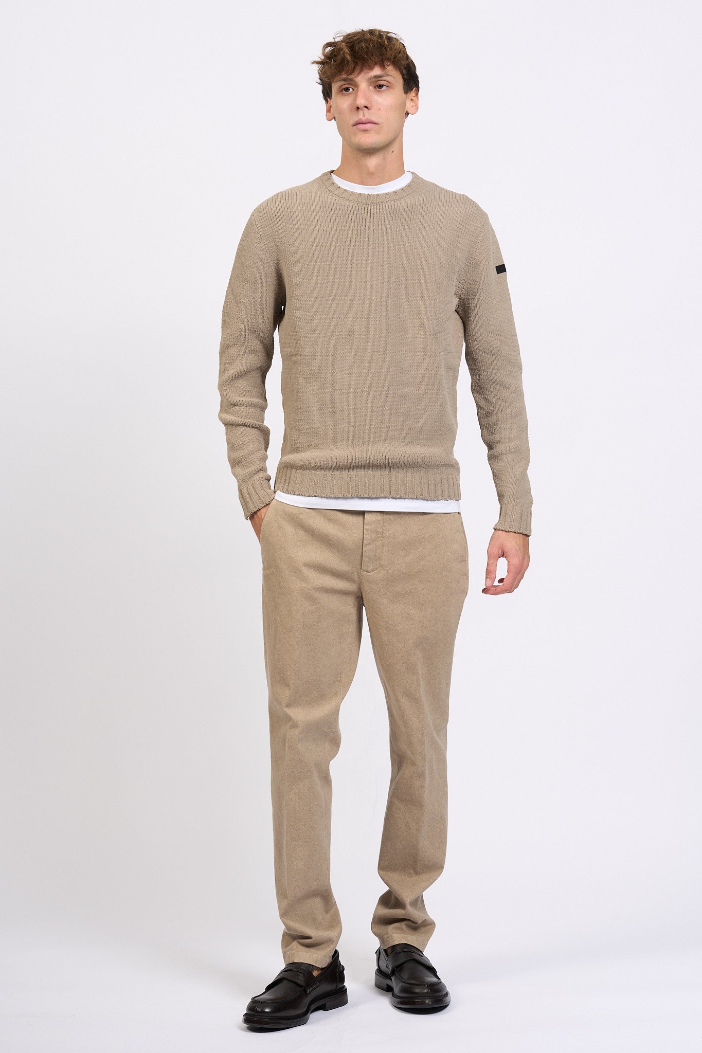 Rrd Maglia Girocollo Beige Uomo-5