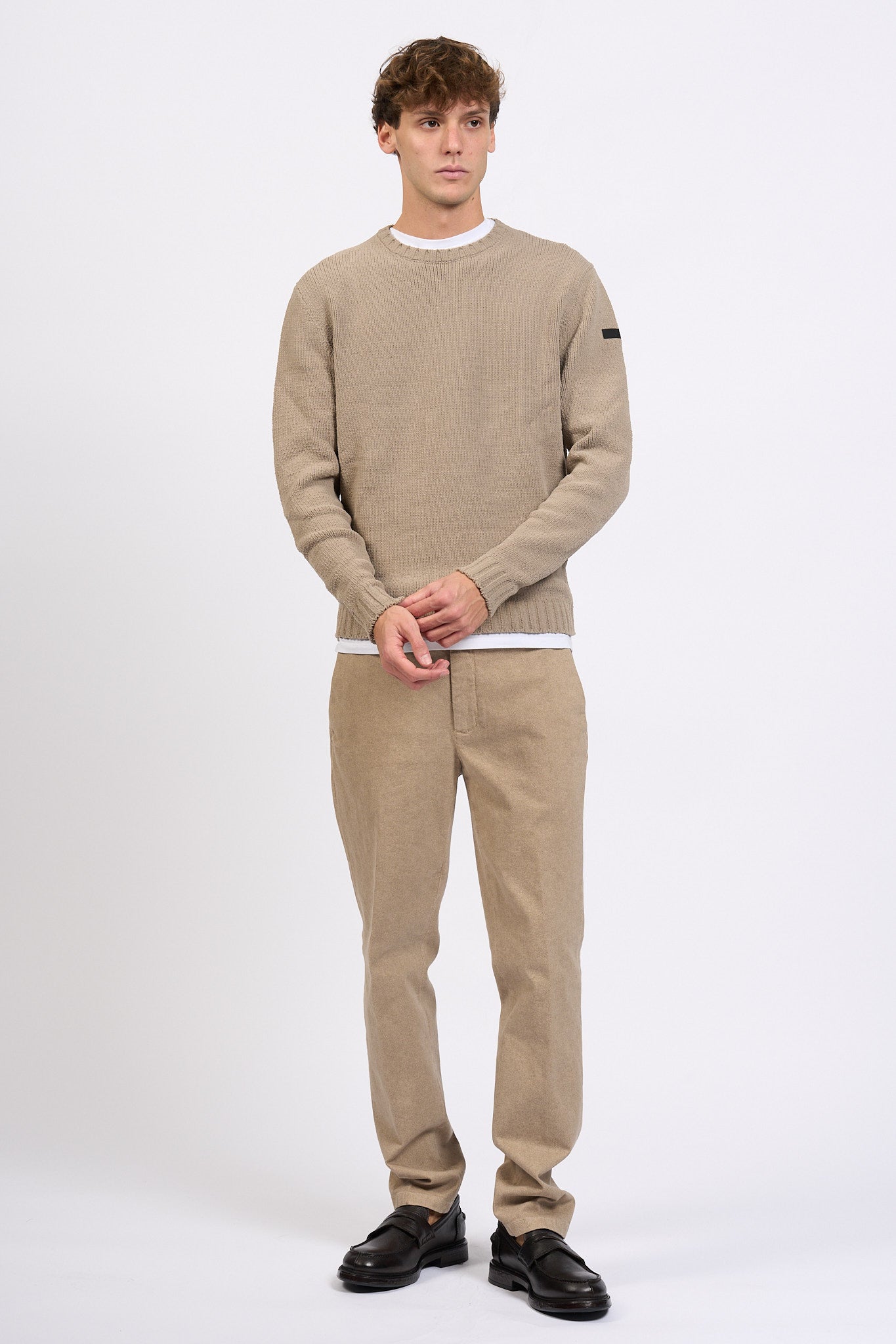 Rrd Maglia Girocollo Beige Uomo-7