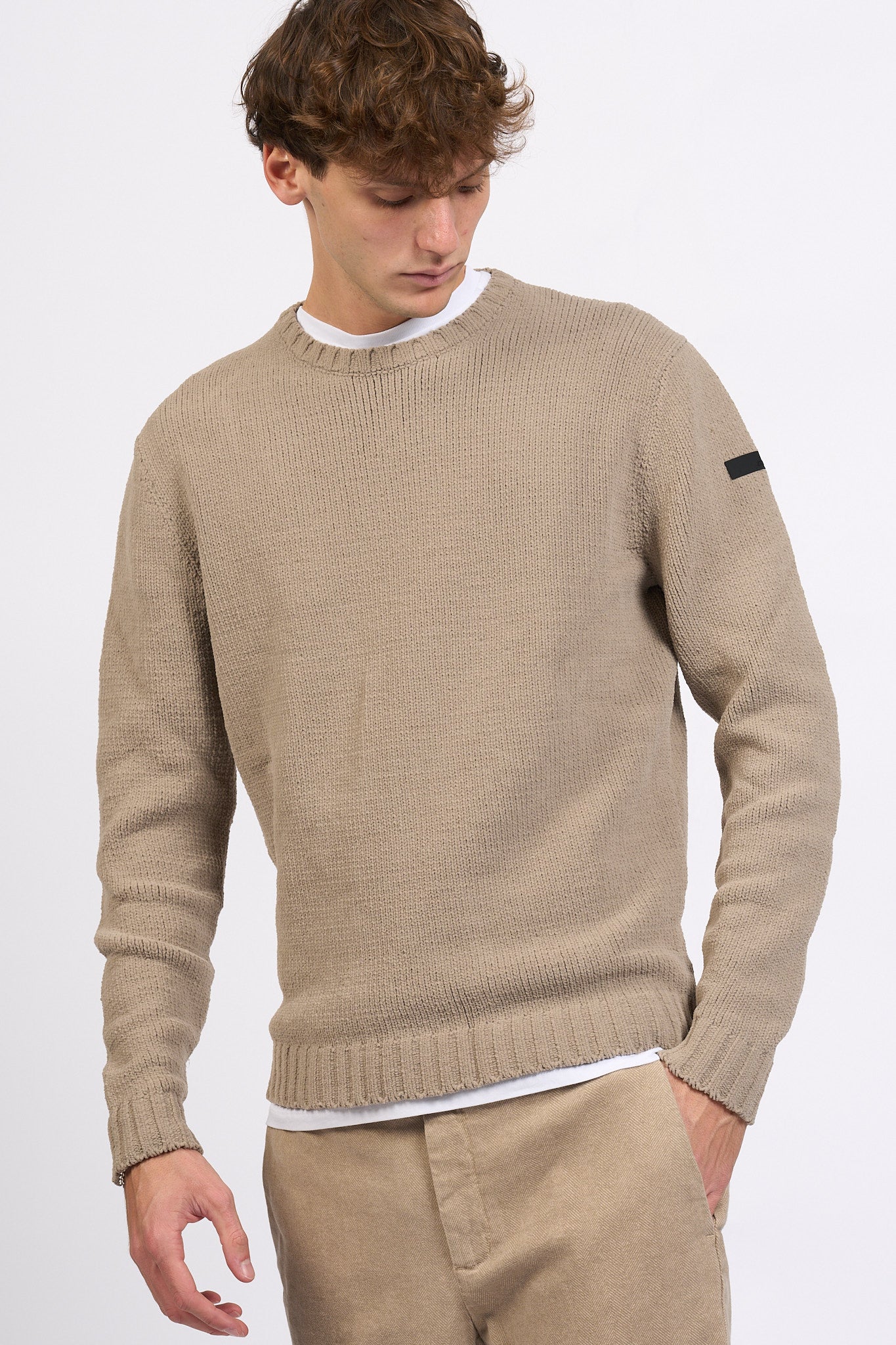 Rrd Maglia Girocollo Beige Uomo-3