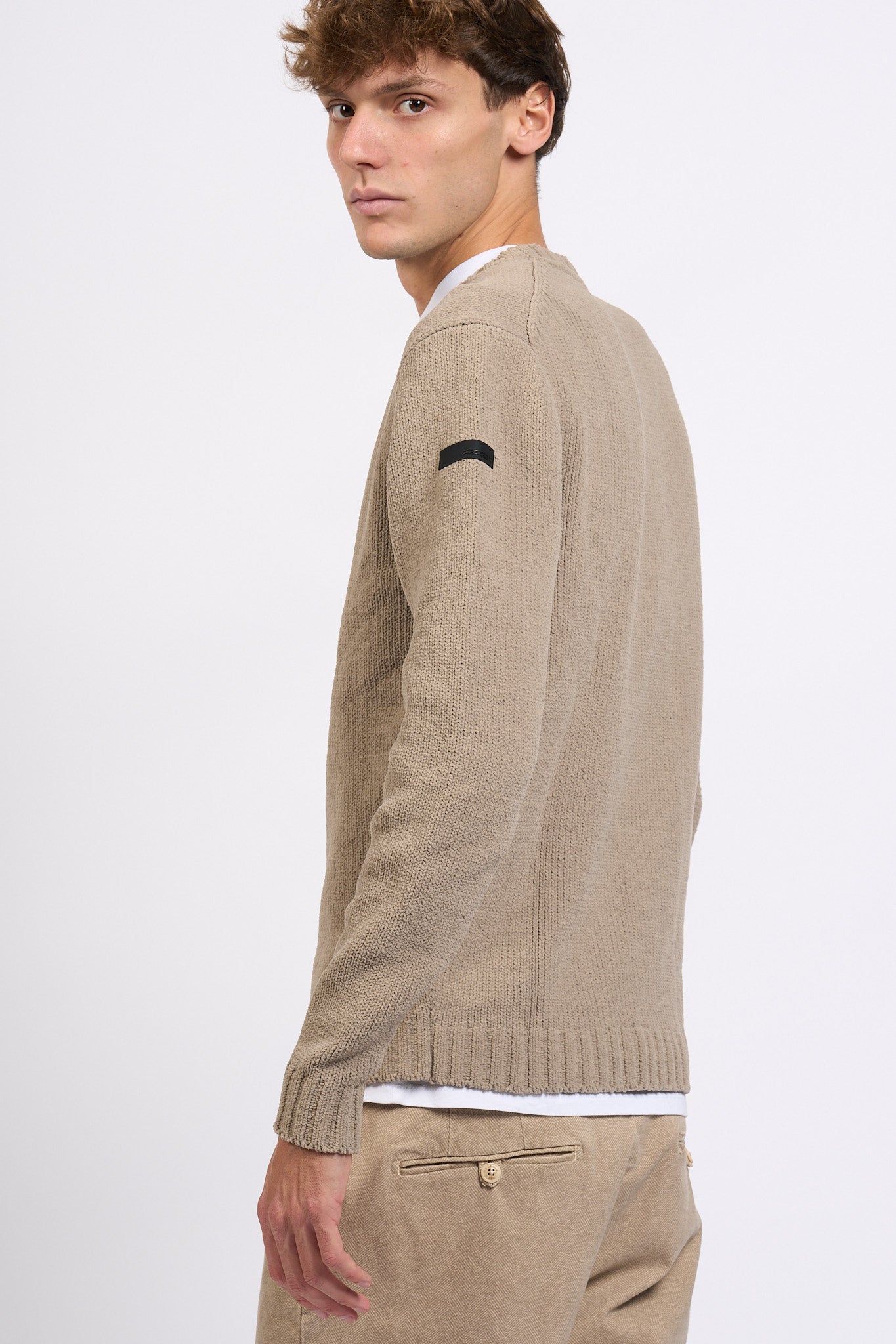 Rrd Maglia Girocollo Beige Uomo-4