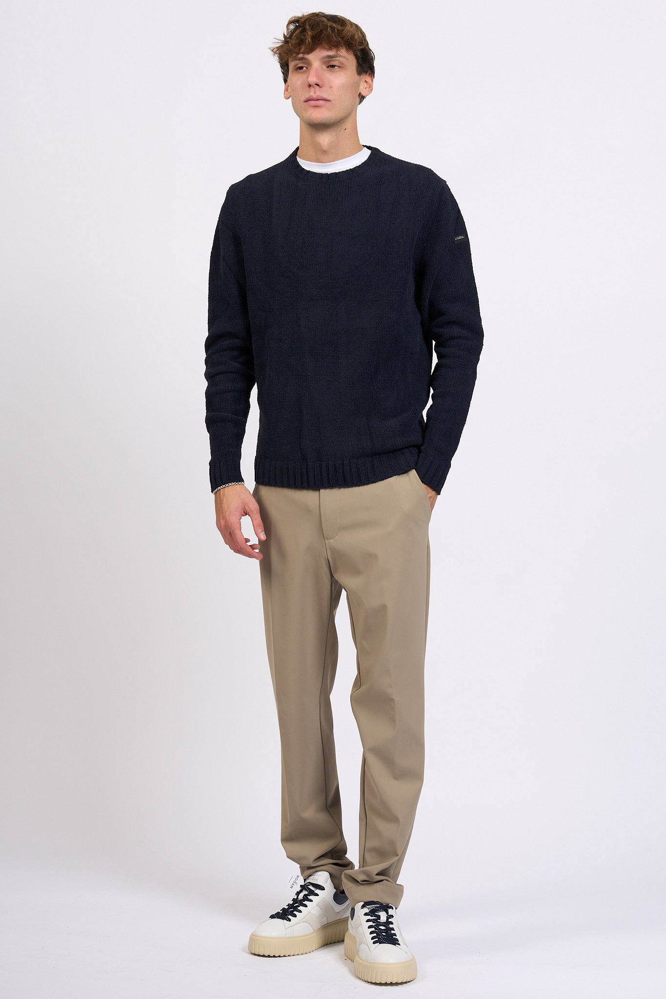 Rrd Maglia Girocollo Blu Uomo-4