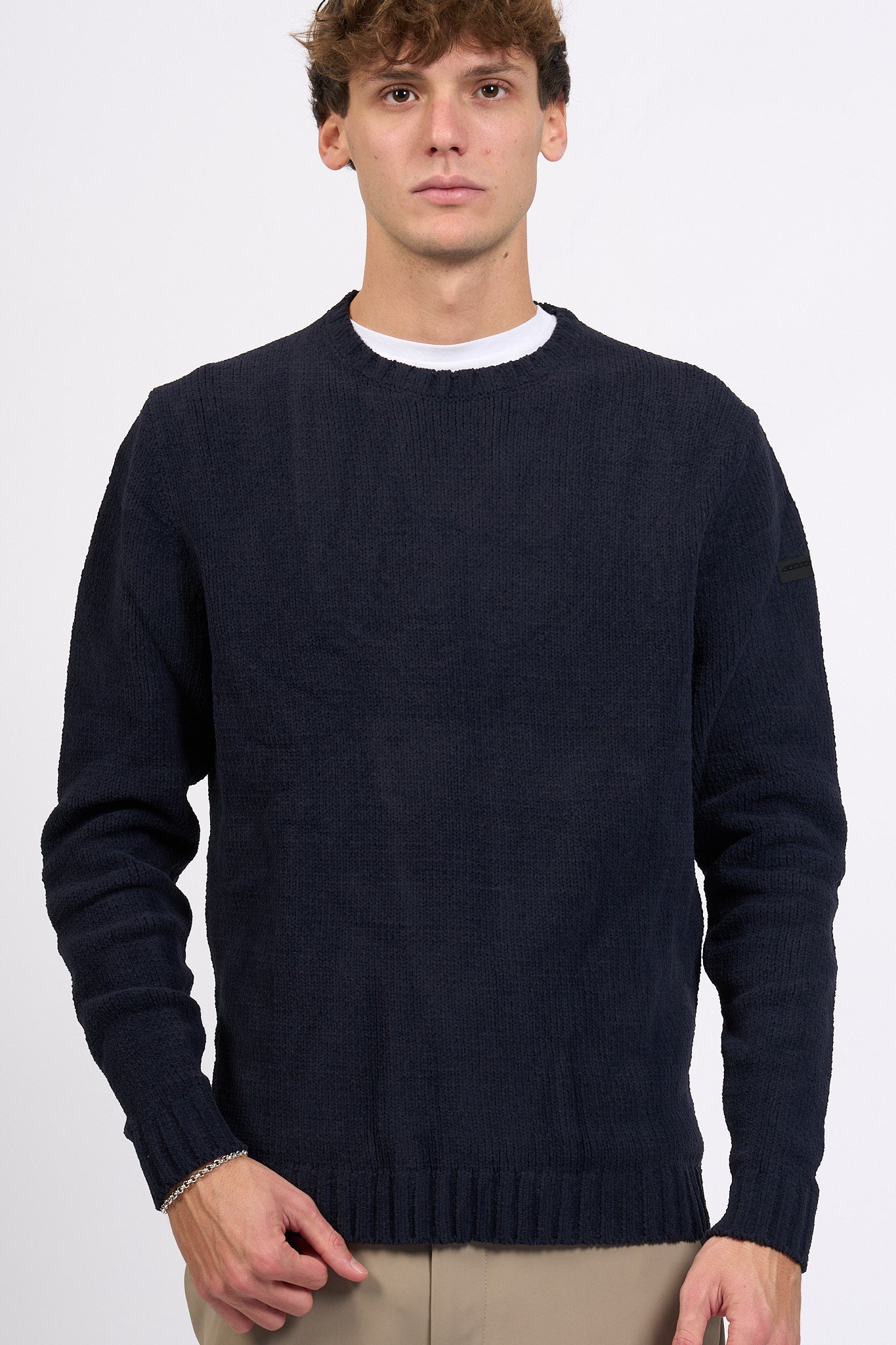 Rrd Maglia Girocollo Blu Uomo-3